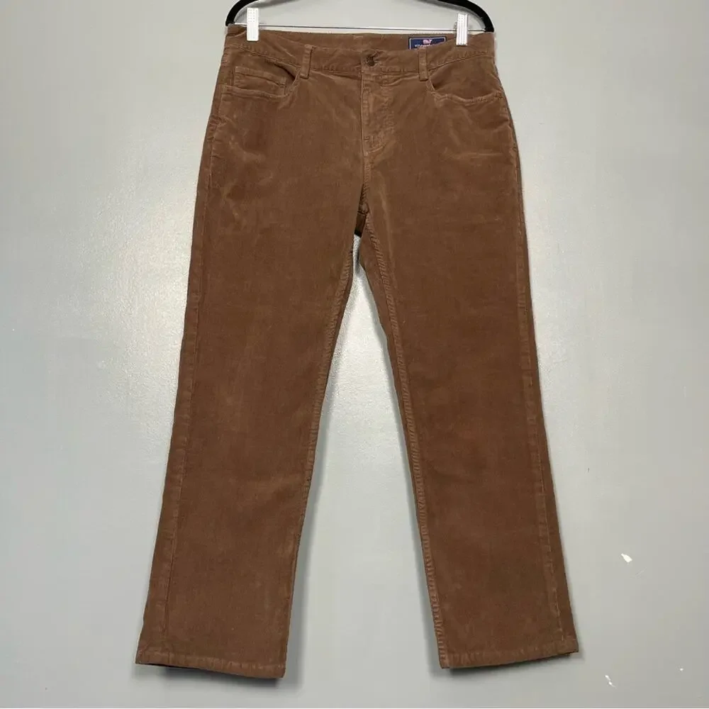 Vineyard Vines Corduroy 5 Pocket Pants Straight Leg Brown Men’s 32 X 30